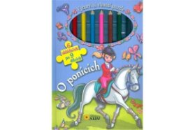 O ponících - Vybarvi si vlastní puzzle (6 skládaček po 9 dílcích)