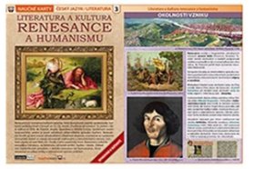 Literatura a kultura renesance a humanismu - Naučné karty