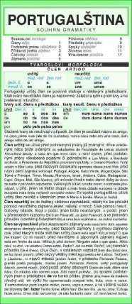 PORTUGALŠTINA souhrn gramatiky
