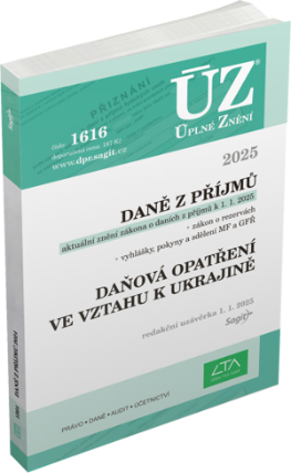 ÚZ č. 1616 - Daně z příjmů, 2025
