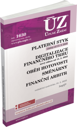 ÚZ č. 1630 - Platební styk, digitalizace finančního trhu, oběh hotovosti, směnárny, finanč