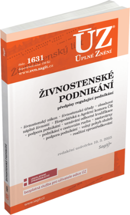 ÚZ č. 1631 - Živnostenské podnikání, volný pohyb služeb, podpora podnikání