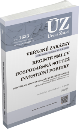 ÚZ č. 1633 - Veřejné zakázky, Ochrana hospodářské soutěže, Veřejná podpora, Investiční pob