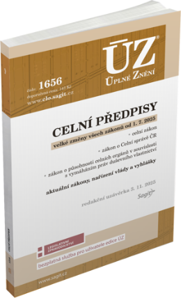 ÚZ 1656 Celní předpisy