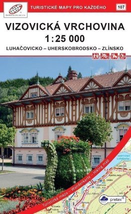 Vizovická vrchovina 1 . 25 000 turistická mapa