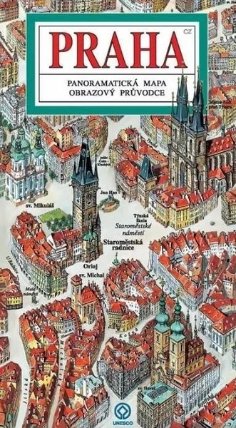 Praha - Panoramatická mapa / česky