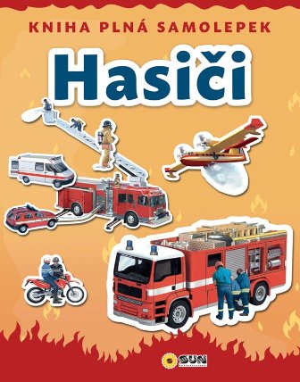 Kniha plná samolepek - Hasiči