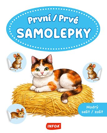 První / Prvé samolepky - Modrý sešit / Modrý zošit