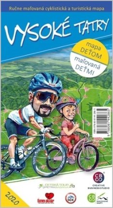 Ručne maľovaná cyklomapa Vysoké Tatry