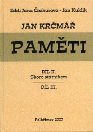 Jan Krčmář: Paměti - díl II. a III.