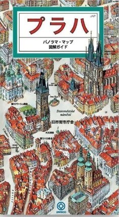 Praha - mapa panoramatická JAP
