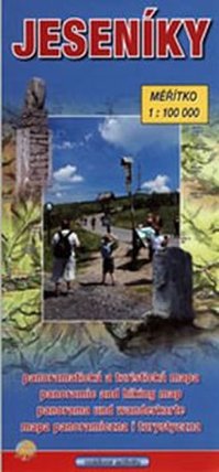 Jeseníky panoramatická a turistická mapa