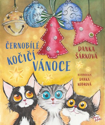 Černobílé kočičí Vánoce