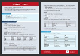 Slovesa - Přehledová tabulka učiva