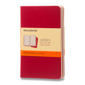 Moleskine: Sešity 3 ks linkované červené S