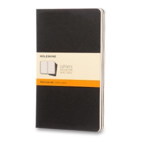 Moleskine: Sešity 3 ks linkované černé L