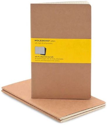 Moleskine Sešity 3 ks karton L, čtverečkované