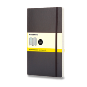 Moleskine Zápisník černý L, čtverečkovaný, měkký