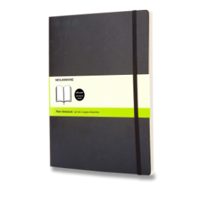 Moleskine Zápisník černý XL, čistý, měkký