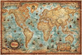 Modern World Antique Map