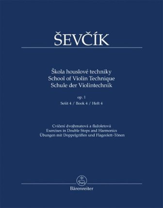 Škola houslové techniky op. 1, sešit 4, Cvičení dvojhmatová a flažoletová
