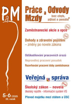 PaM č. 5-6 / 2025 - Zaměstnanecké akcie a opce - změny