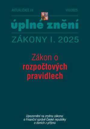 Aktualizace I/4 / 2025 - o rozpočtových pravidlech