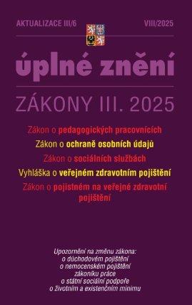 Aktualizace III/6 / 2025 - o pedagogických pracovnících