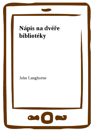 Nápis na dvéře bibliotéky