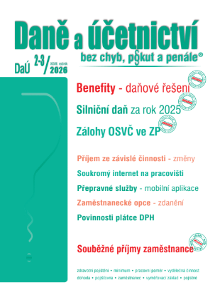 DaÚ č. 2-3 / 2026 - Zaměstnanecké benefity