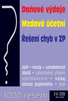 1000 řešení č. 3-4 / 2026 - Daňové výdaje