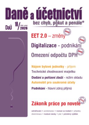 DaÚ č. 10 / 2026 - EET 2.0 – změny v daních