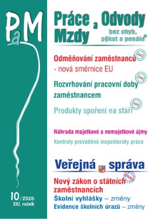 PaM č. 10 / 2026 - Odměňování zaměstnanců – změny podle nové směrnice EU