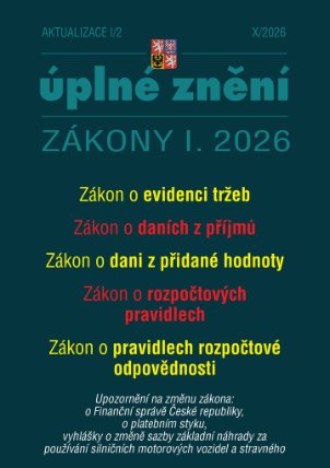 Zákon o evidenci tržeb, zákon o daních z příjmů - ÚZ po novelách (Aktualizace I/2)