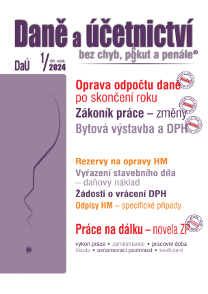 DaÚ č. 1 / 2024 - Oprava poměrného odpočtu daně po skončení roku