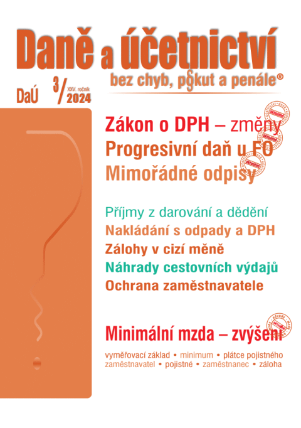 DaÚ č. 3 / 2024 - Zákon o DPH – změny