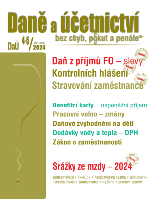 DaÚ č. 4-5 / 2024 - Slevy na dani z příjmů FO
