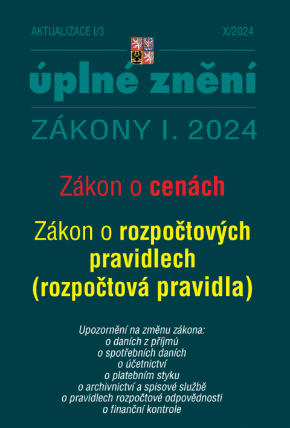Aktualizace I/3 / 2024 - Zákon o cenách