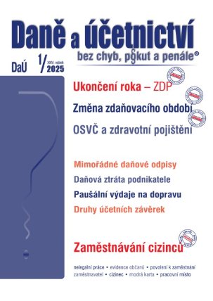 DaÚ č. 1 / 2025 - Ukončení roka – ZDP