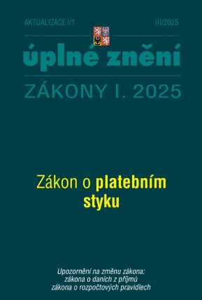 Aktualizace I/1 / 2025 - Zákon o platebním styku