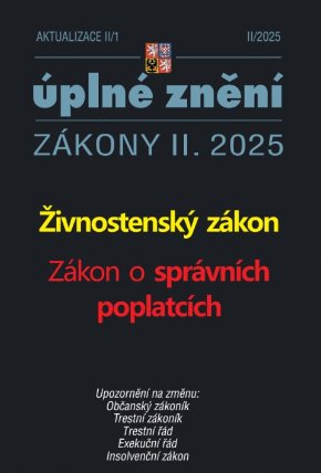 Aktualizace II/1 / 2025 - Živnostenský zákon